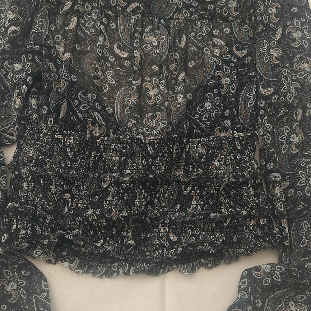 NWT Free People Lolita Top in Black Combo - Picture 15 of 16